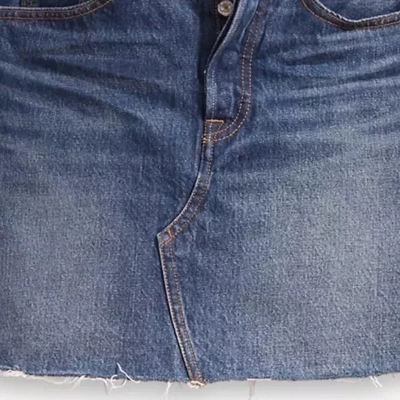 HIGH RISE DECONSTRUCTED BUTTON FLY SKIRT​